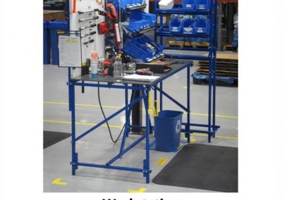 Workstation built from reusable fixture components