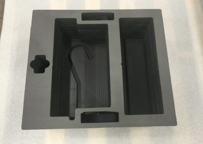 Medium returnable case insert with custom foam pockets