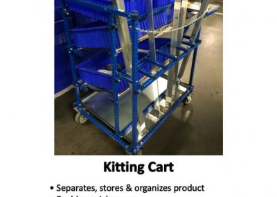 Kitting cart 2 built from reusable fixture components