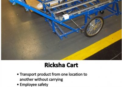 Ricksha cart built from reusable fixture components