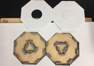 Custom foam tray protecting parts during in-plant transfer