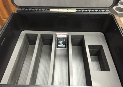 Medium returnable case insert with custom foam pockets