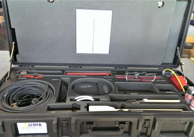 Maintenance kit case with hinged lid